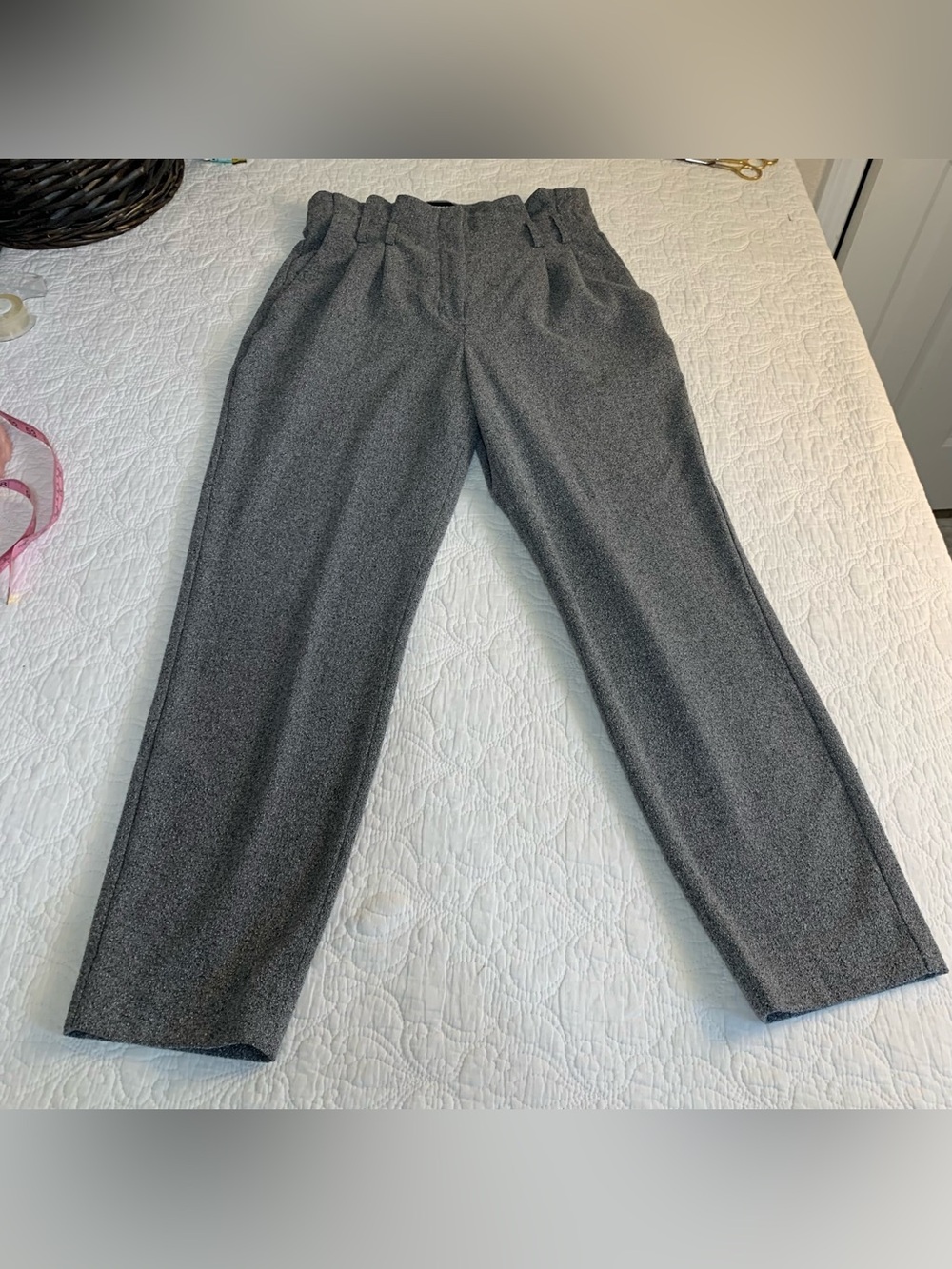 Express Women's Gray tapered Waist Trousers